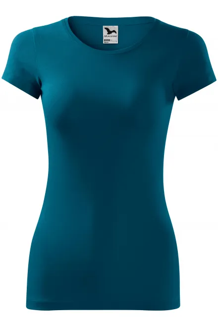 Tricou slim fit pentru femei - petrol blue, XS