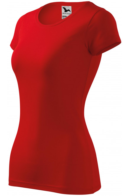 Tricou slim fit pentru femei, roșu, tricouri simple