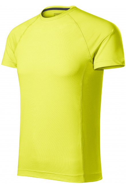 Tricou sport pentru bărbați, galben neon, tricouri simple