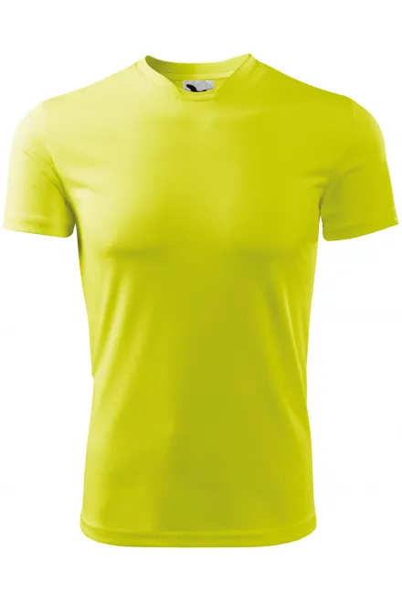 Tricou sport pentru copii - galben neon, 158 cm / 12 ani