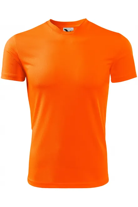 Tricou sport pentru copii - portocaliu neon, 158 cm / 12 ani