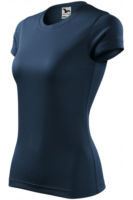 Tricou sport pentru femei, albastru inchis, tricouri simple