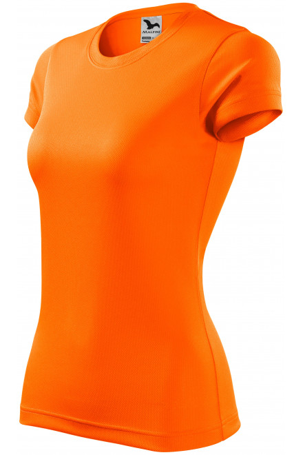 Tricou sport pentru femei, portocaliu neon, tricouri de dama