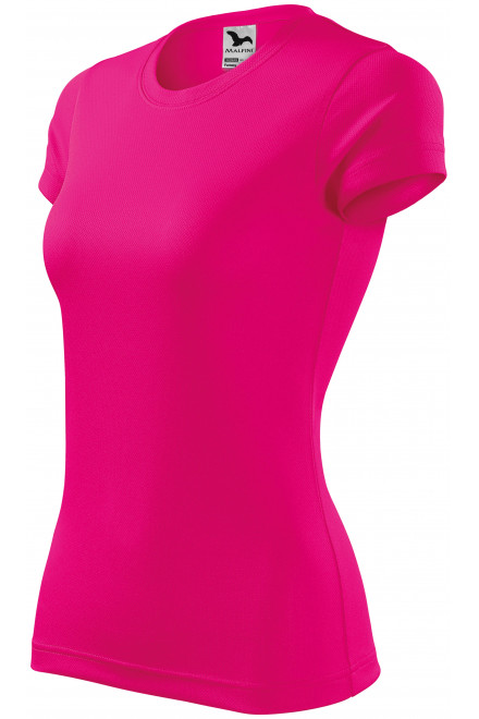 Tricou sport pentru femei, roz neon, tricouri sport