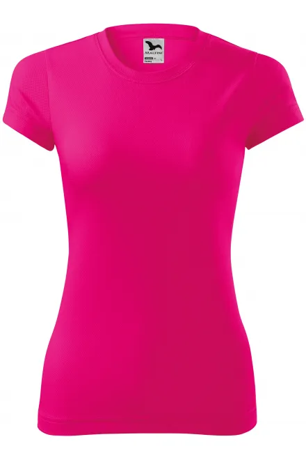Tricou sport pentru femei - roz neon, 2XL