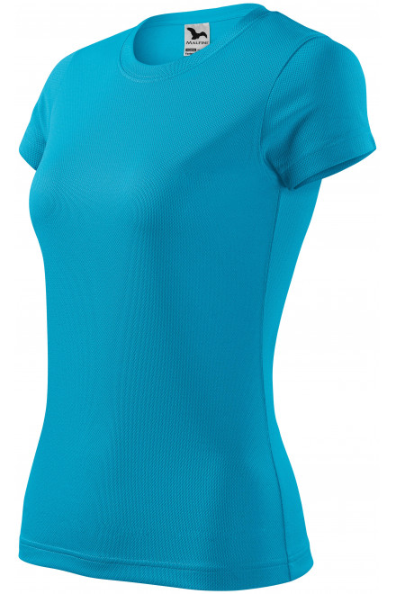 Tricou sport pentru femei, turcoaz, tricouri albastre
