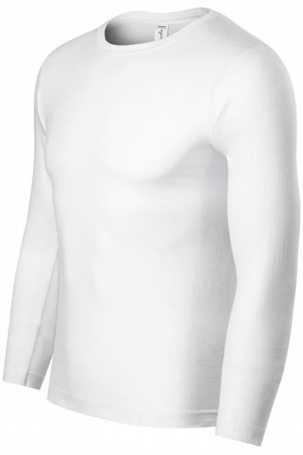 Tricou ușor cu mâneci lungi, alb