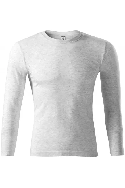 Tricou ușor cu mâneci lungi - marmură gri deschis, XS