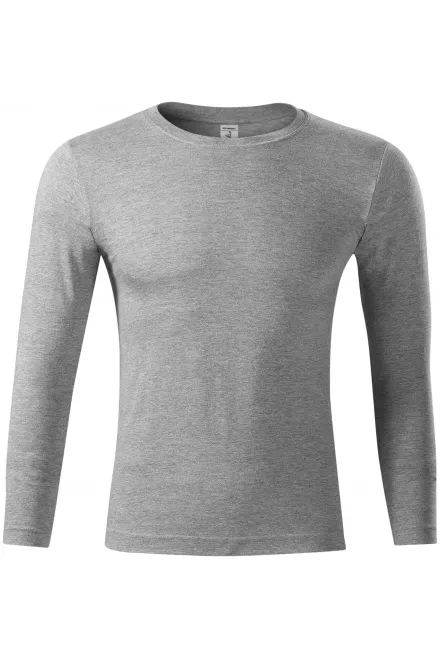 Tricou ușor cu mâneci lungi - marmură gri închis, XS