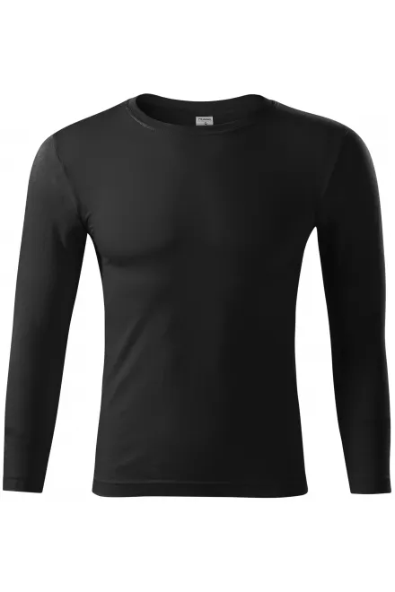 Tricou ușor cu mâneci lungi - negru, XS