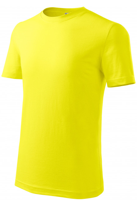 Tricou ușor pentru copii, galben de lămâie, tricouri galbene
